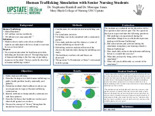 Human Trafficking Simulation with Senior Nursing Students